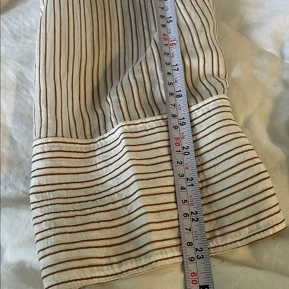 Zara | Semi Sheer |Pinstripe |Collared |Button Down |Wide Cuff |Blouse |Size XXL - Picture 14 of 14